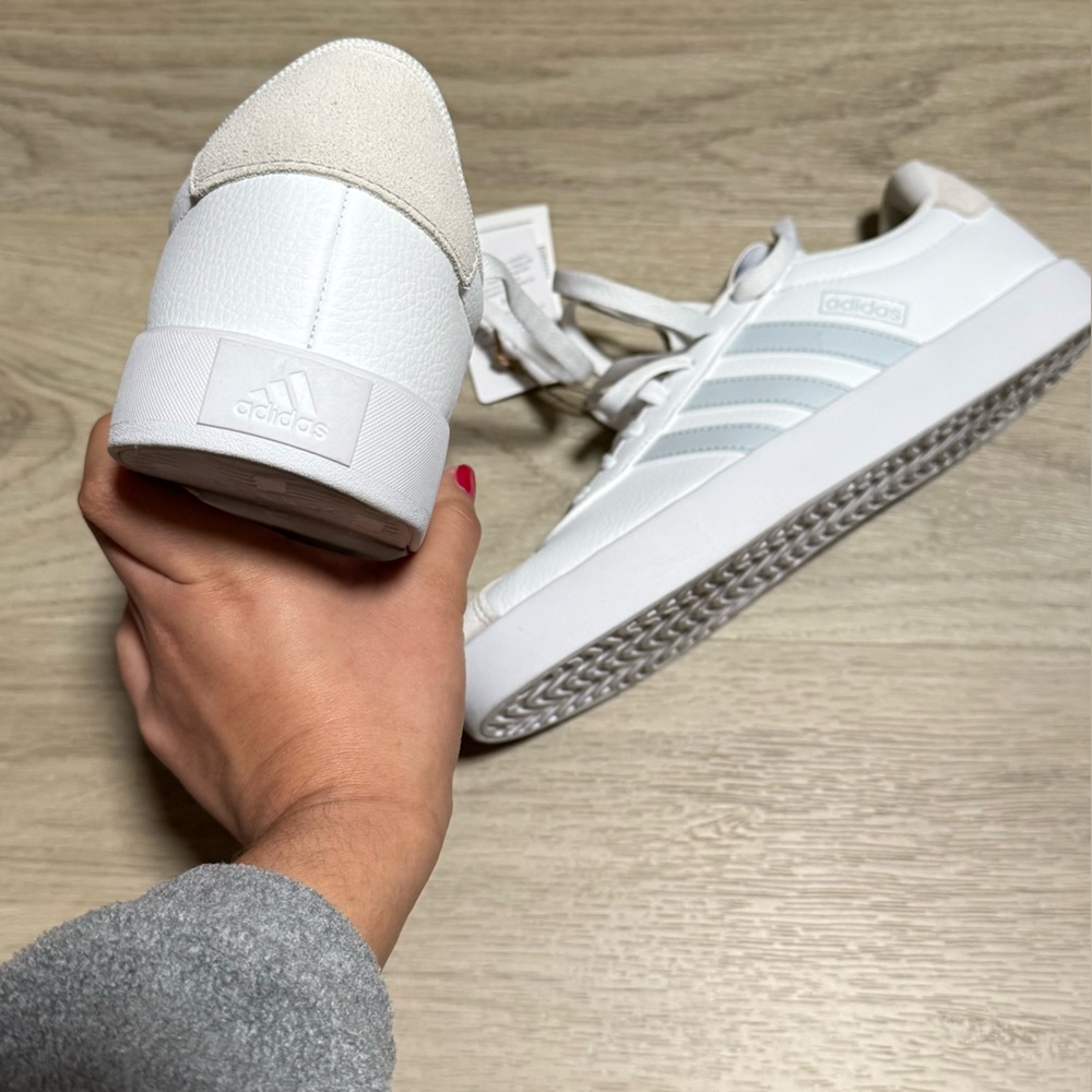 Adidas White and Light Gray Casual Shoes - Picture 3 of 7